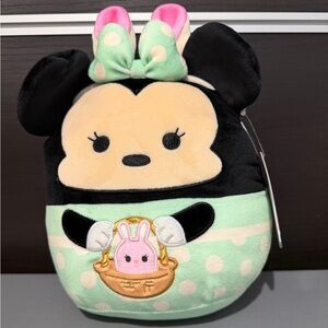 Squishmallows Disney Minnie Mouse Bunny Holding Easter Basket Stuffed Plush